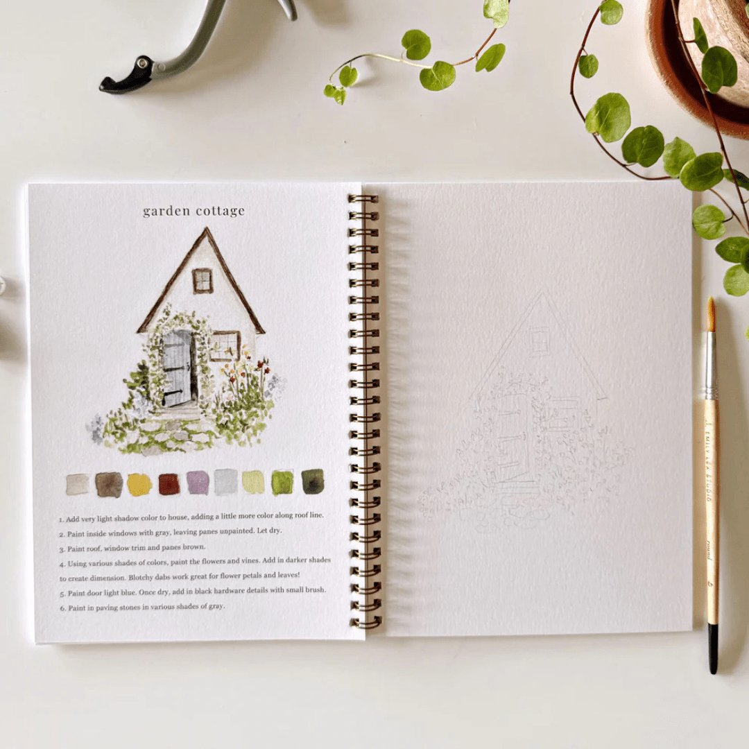 Emily Lex Studio Garden Watercolor Workbook + Paint - emily lex studio