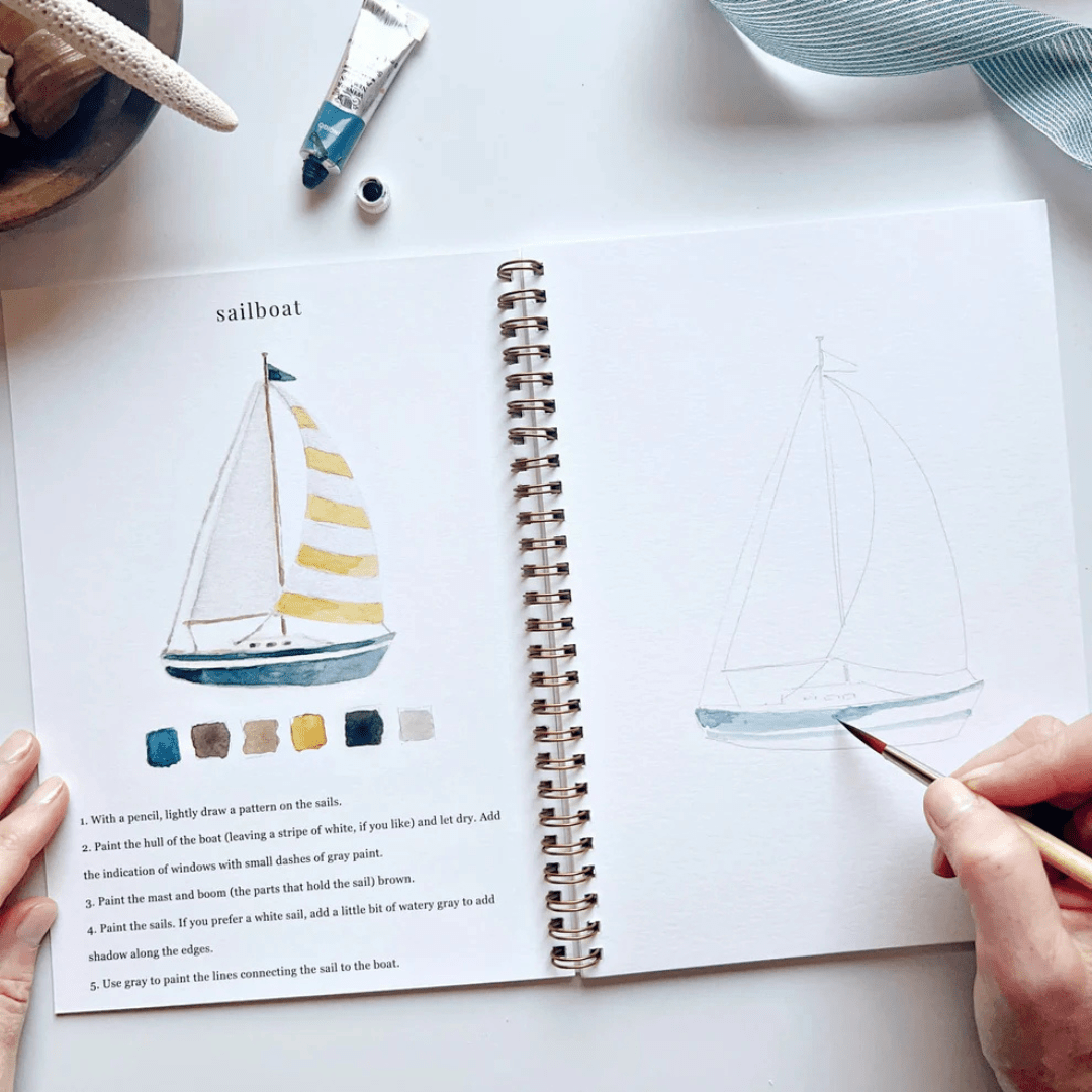 Emily Lex Studio Seaside Watercolor Workbook + Paint - emily lex studio