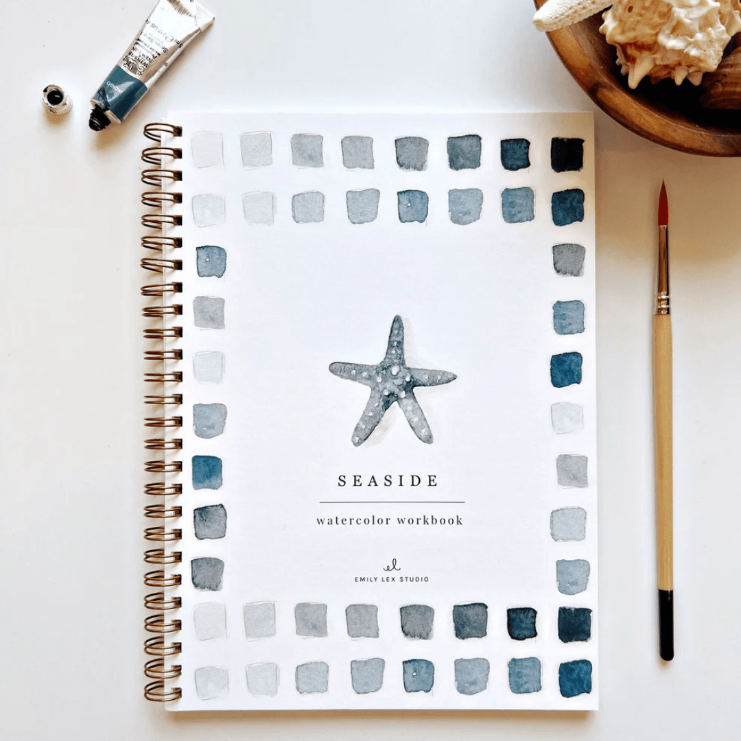 Emily Lex Studio Seaside Watercolor Workbook + Paint - emily lex studio
