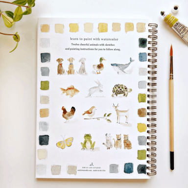 Emily Lex Studios Animals Watercolor Workbook w/ Paint - emily lex studio