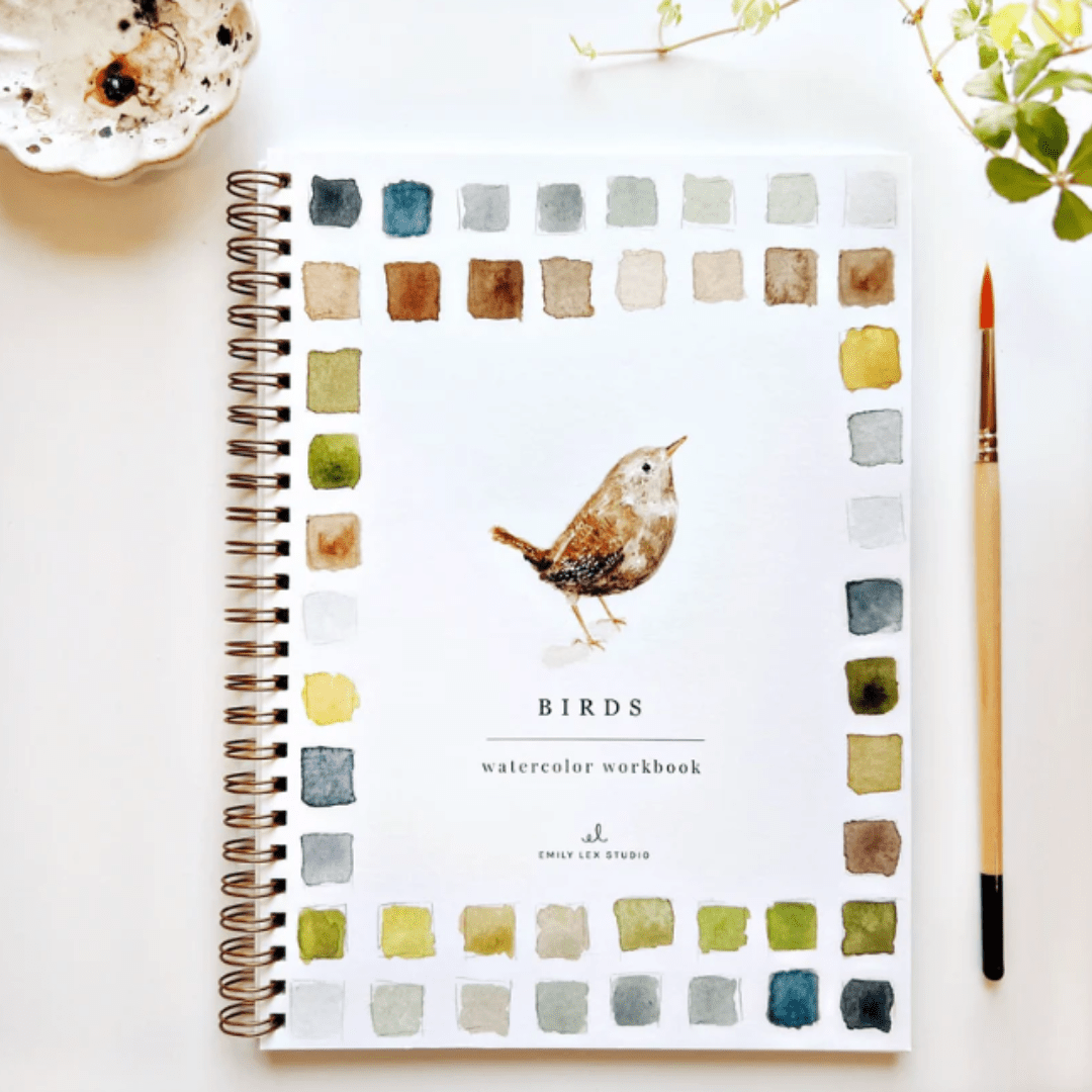 Emily Lex Studios Birds Watercolor Workbook w/ Paint - emily lex studio
