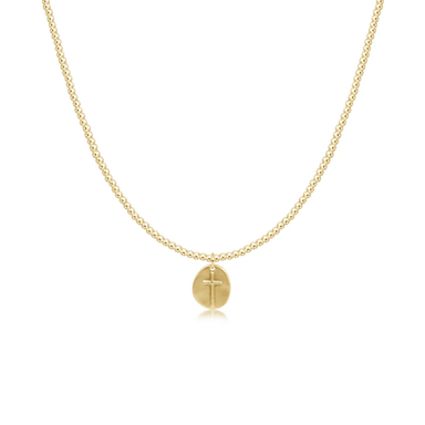 Enewton 17" Choker Classic Gold 2mm Bead - Inspire Small Gold Charm - Enewton