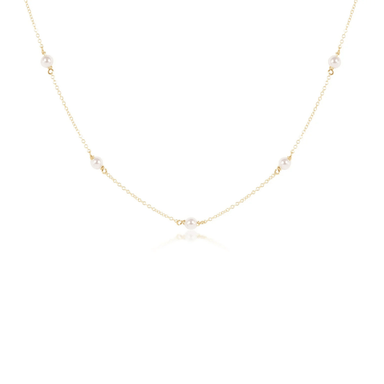 Enewton 17" Choker Simplicity Chain Gold - 4mm Pearl - Enewton
