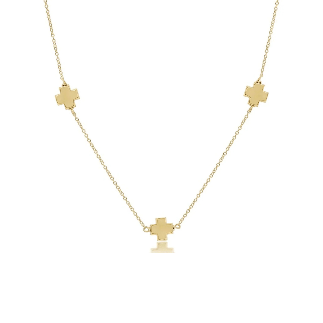 Enewton 17" Choker Simplicity Chain Gold - Signature Cross Gold - Enewton