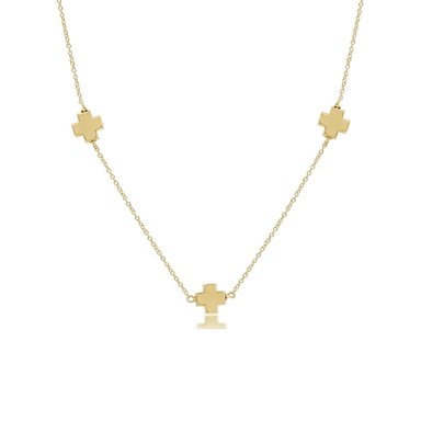 Enewton 17" Choker Simplicity Chain Gold - Signature Cross Gold - Enewton