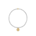 Enewton Bright Silver 2mm Bead Bracelet - Inspire Small Gold Charm - Enewton