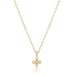 Enewton Classic Gold Small Beaded Signature Cross Necklace - Enewton