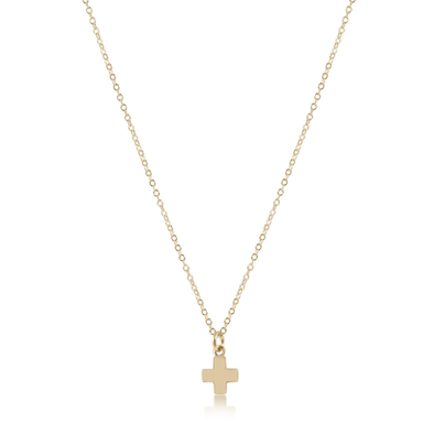 Enewton Classic Gold Small Signature Cross Necklace - Enewton