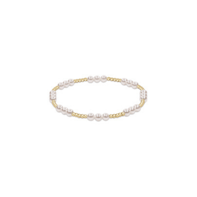 Enewton Classic Joy Pattern 4mm Bead Bracelet - Pearl - Enewton