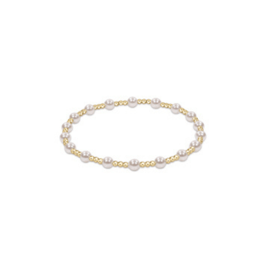 Enewton Classic Sincerity Pattern 4mm Bead Bracelet - Pearl - Enewton