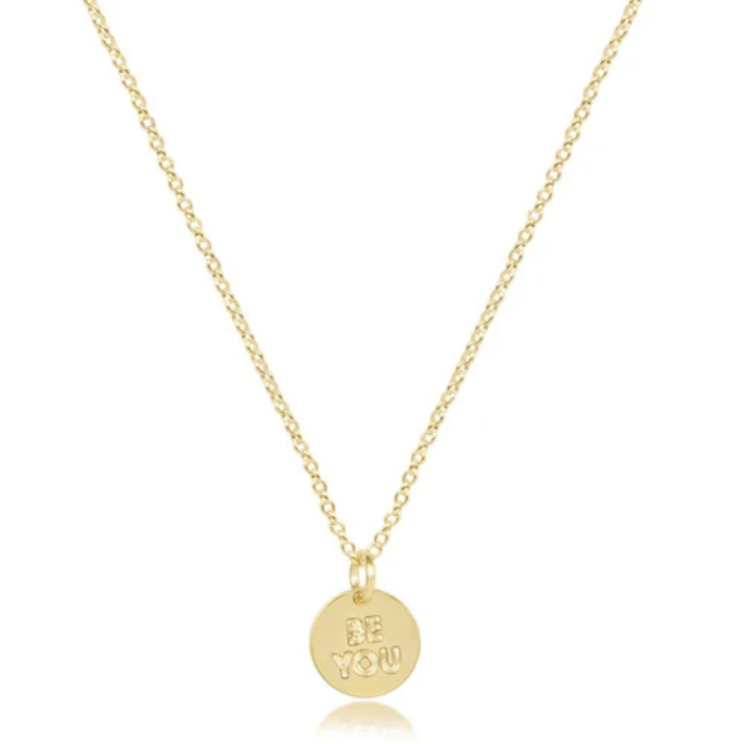 Enewton eGirl Be You Necklace - Small Gold Disc - Enewton