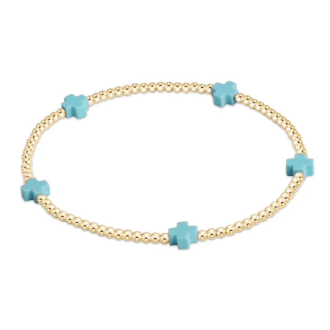 Enewton egirl Signature Cross Small Gold Pattern 2mm Bracelet - Enewton