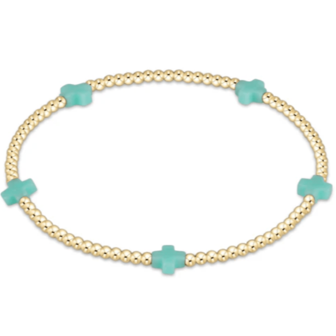 Enewton egirl Signature Cross Small Gold Pattern 2mm Bracelet - Enewton
