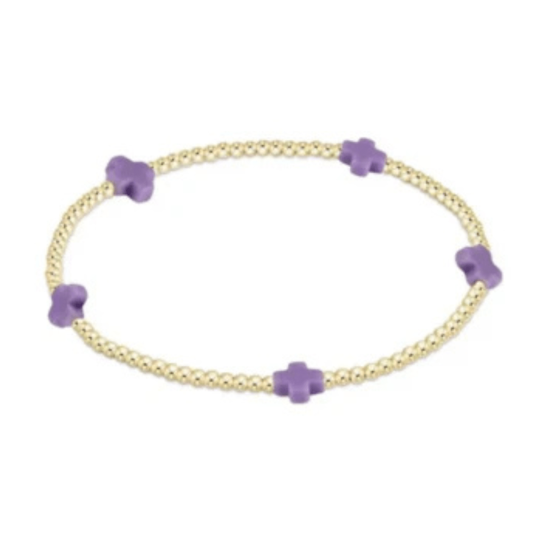 Enewton egirl Signature Cross Small Gold Pattern 2mm Bracelet - Enewton