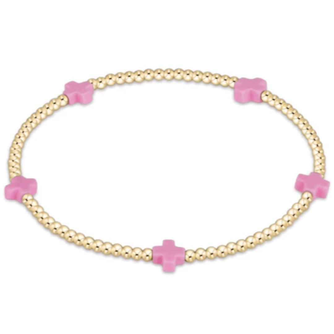 Enewton egirl Signature Cross Small Gold Pattern 2mm Bracelet - Enewton