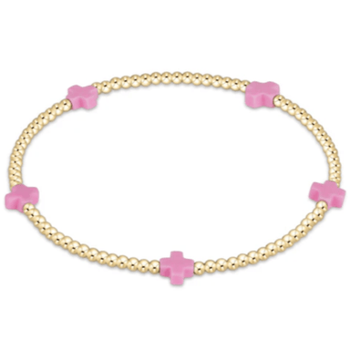 Enewton egirl Signature Cross Small Gold Pattern 2mm Bracelet - Enewton