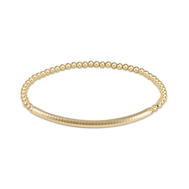 Enewton Extends Classic Gold Bliss Bar Textured Bead Bracelet - Enewton
