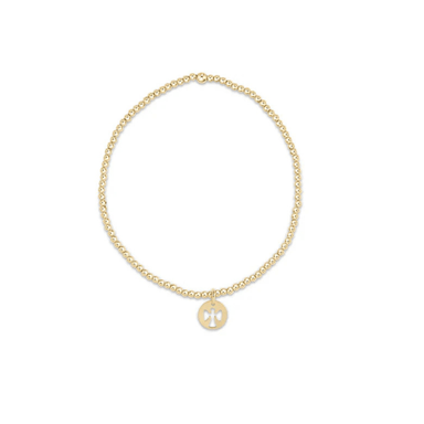 Enewton Gold Classic Bead Bracelet w/ Guardian Angel Disc Charm - 2mm - Enewton
