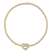 Enewton Gold Classic Bead Bracelet w/ Love Charm - 2mm - Enewton