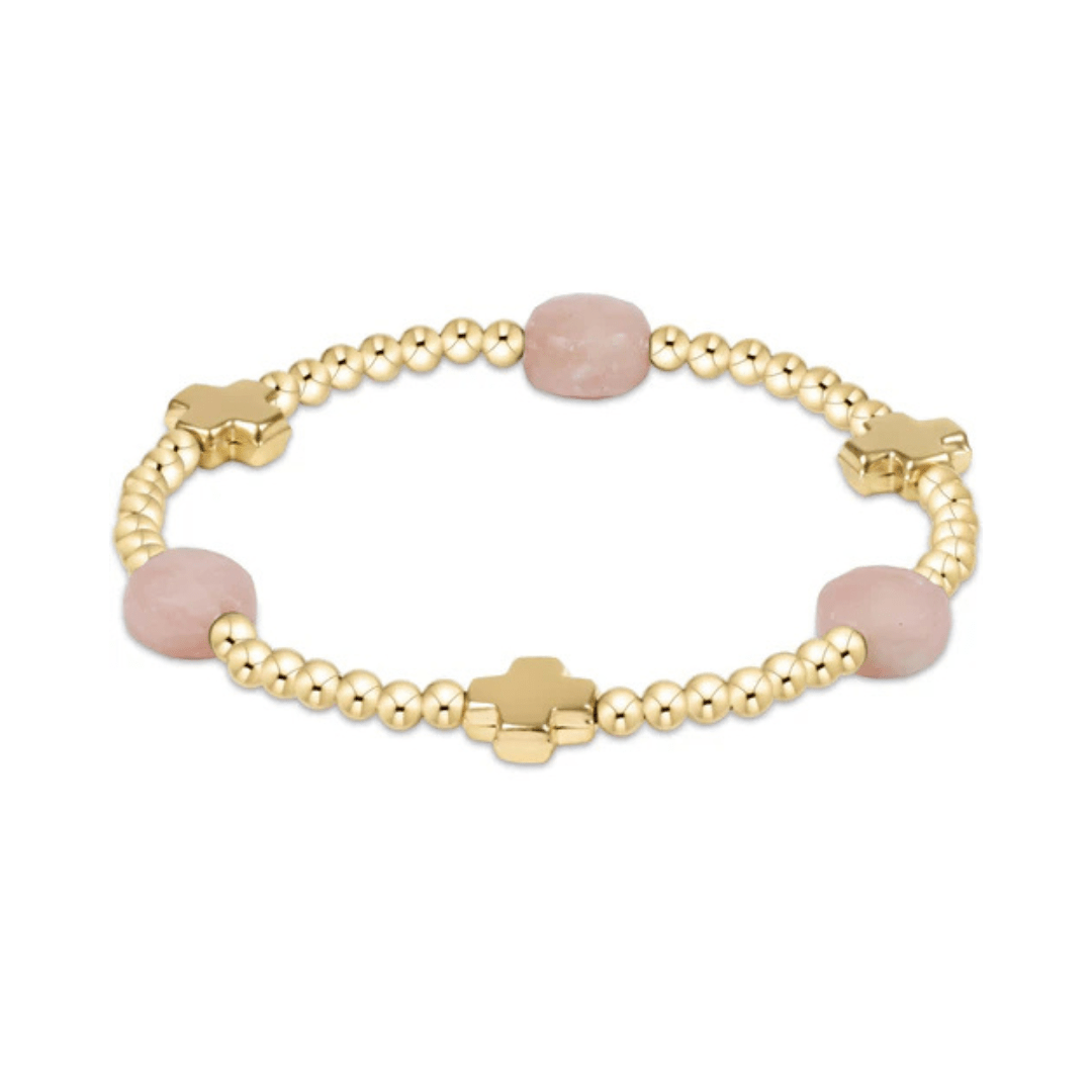 Enewton Gold Signature Cross Admire Pattern Bracelet - 3mm - Enewton