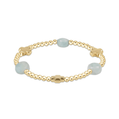 Enewton Gold Signature Cross Admire Pattern Bracelet - 3mm - Enewton