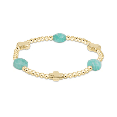 Enewton Gold Signature Cross Admire Pattern Bracelet - 3mm - Enewton