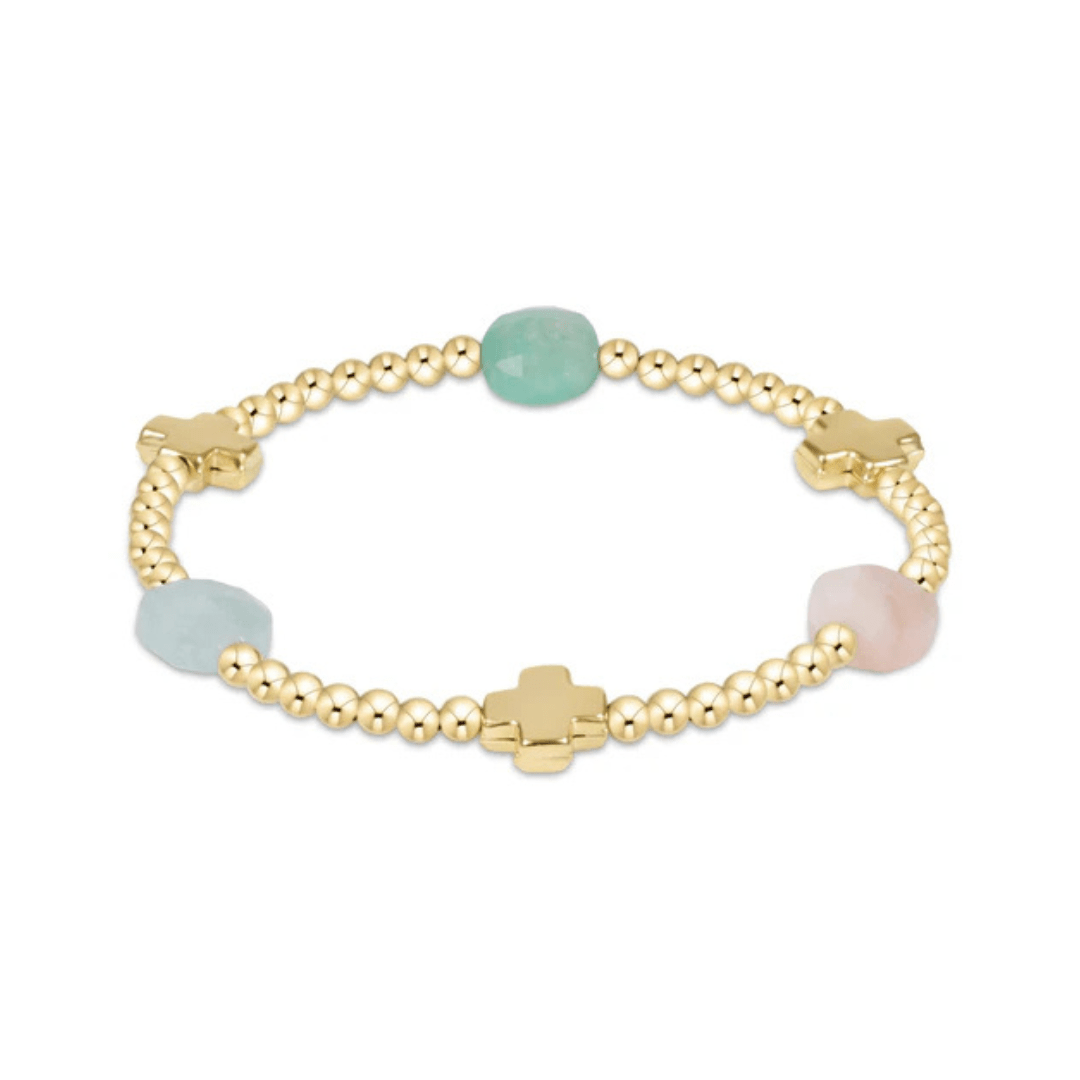 Enewton Gold Signature Cross Admire Pattern Bracelet - 3mm - Hot Mess SS25 - Enewton