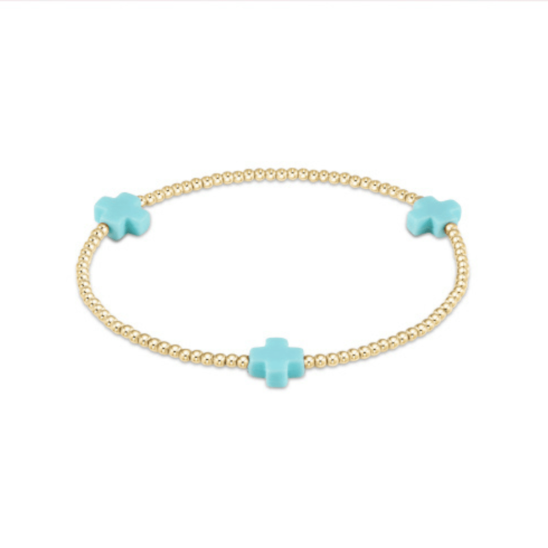 Enewton Gold Signature Cross Bracelet - 2mm - Enewton