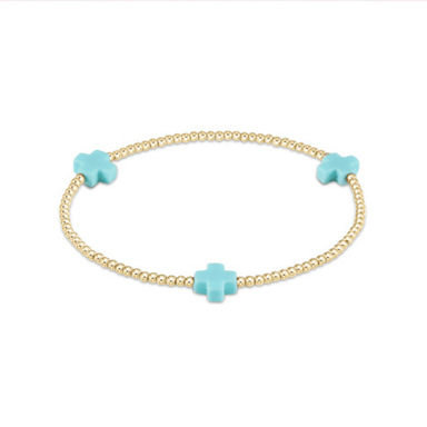 Enewton Gold Signature Cross Bracelet - 2mm - Enewton