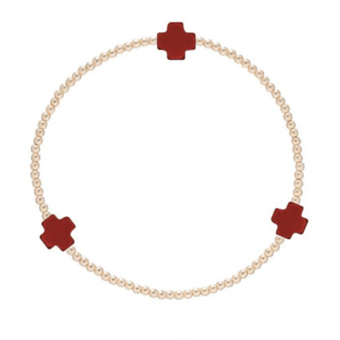 Enewton Gold Signature Cross Bracelet - 2mm - Enewton