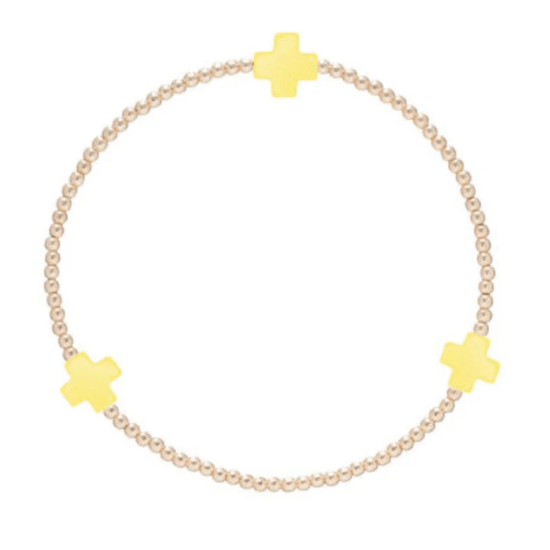 Enewton Gold Signature Cross Bracelet - 2mm - Enewton