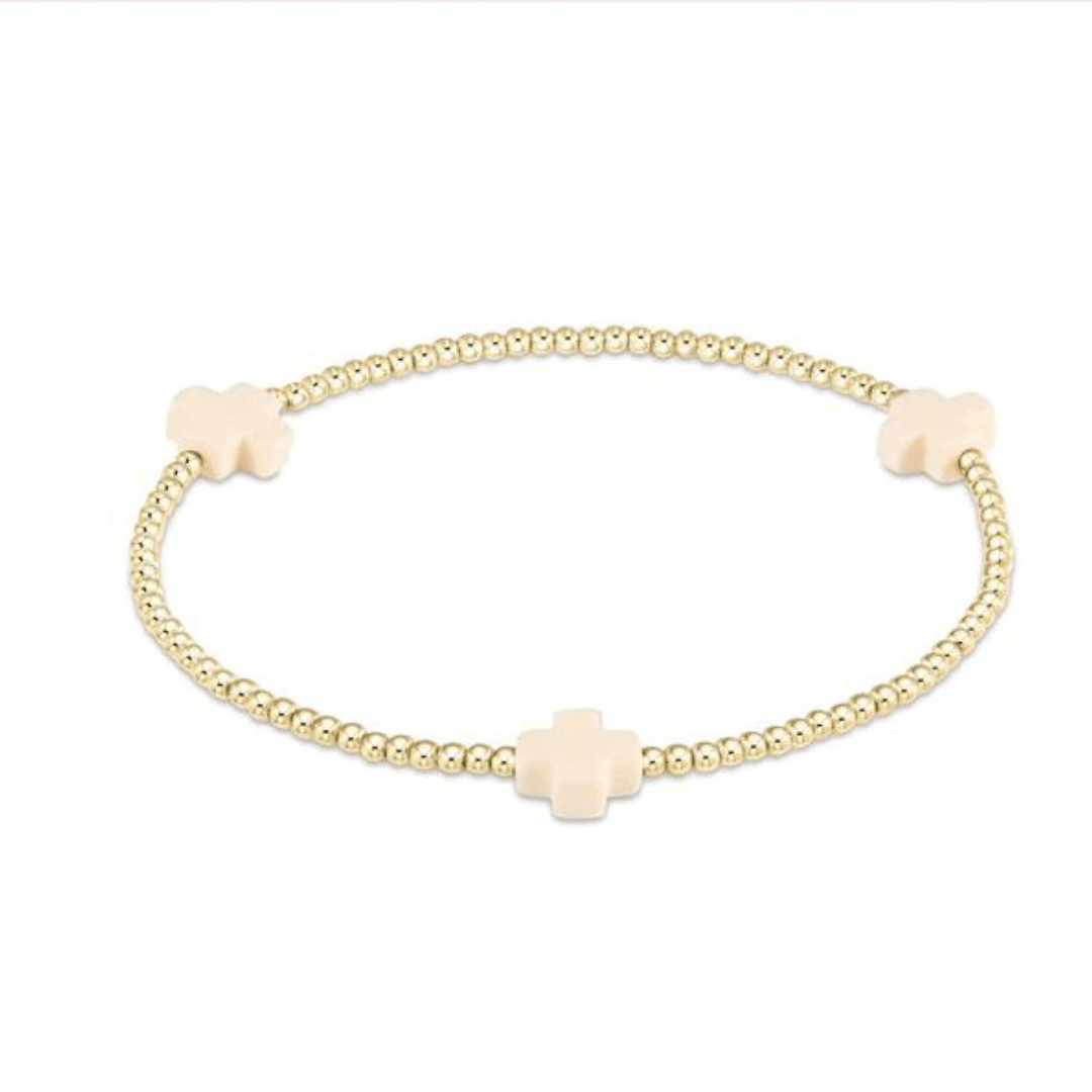 Enewton Gold Signature Cross Bracelet - 2mm - Enewton