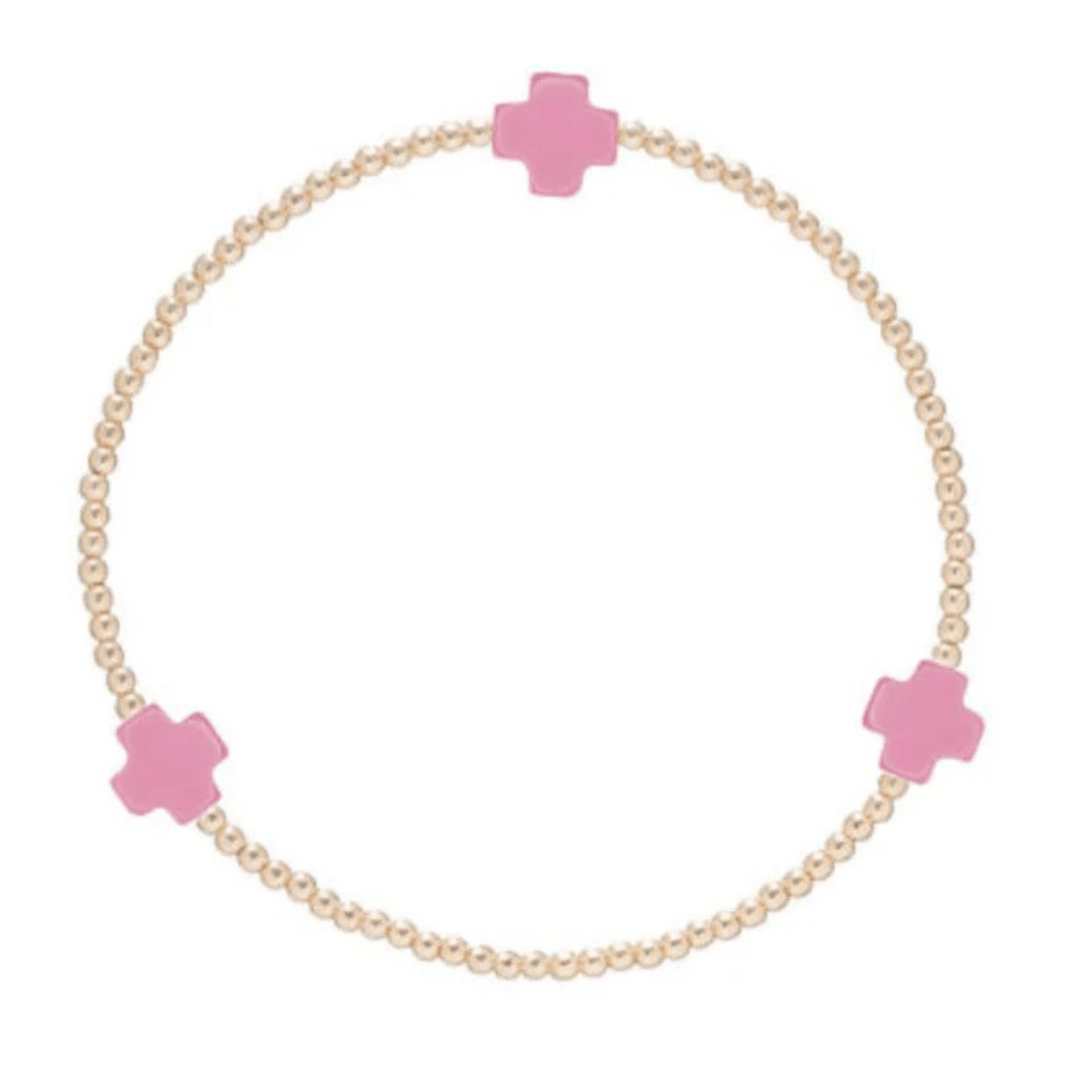 Enewton Gold Signature Cross Bracelet - 2mm - Enewton