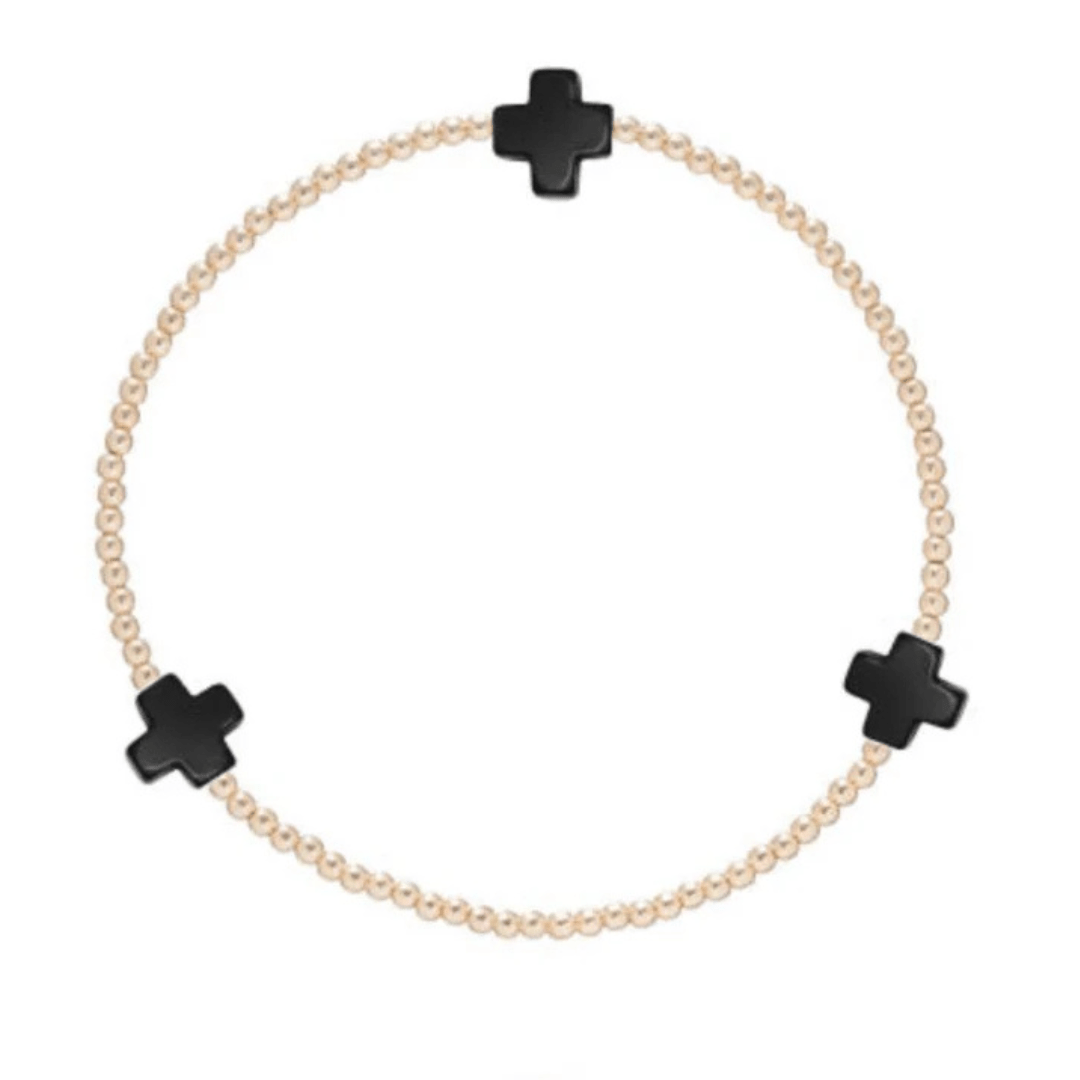 Enewton Gold Signature Cross Bracelet - 2mm - Enewton