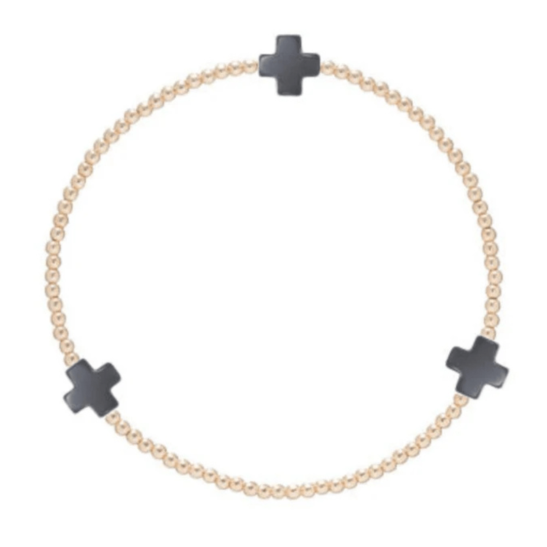 Enewton Gold Signature Cross Bracelet - 2mm - Enewton