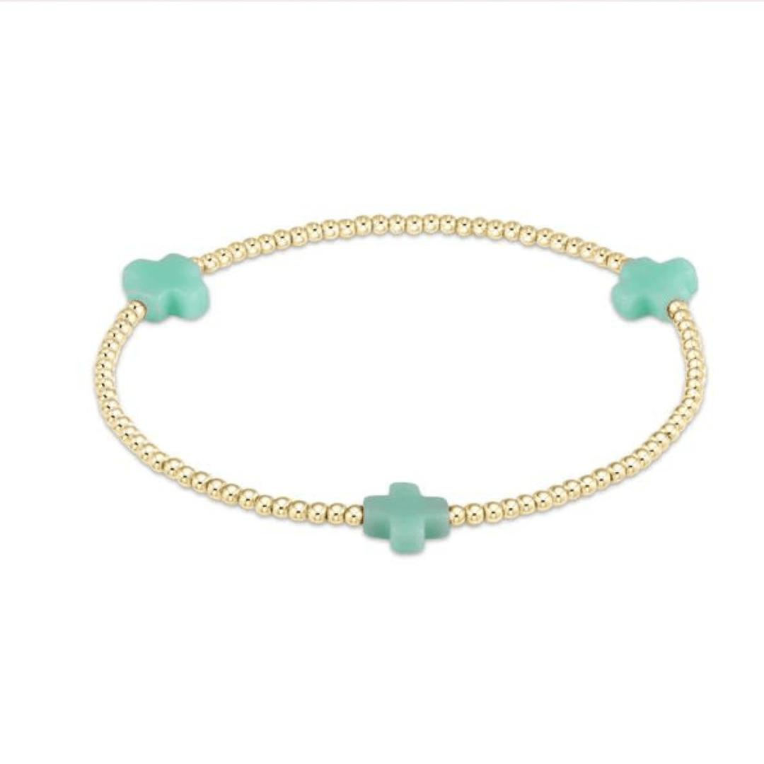 Enewton Gold Signature Cross Bracelet - 2mm - Enewton