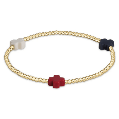 Enewton Gold Signature Cross Bracelet - 2mm - Firecracker - Enewton