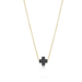 Enewton Gold Signature Cross Necklace - Charcoal - Enewton