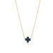 Enewton Gold Signature Cross Necklace - Navy - Enewton