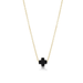 Enewton Gold Signature Cross Necklace - Onyx - Enewton
