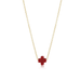Enewton Gold Signature Cross Necklace - Red - Enewton