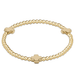 Enewton Gold Signature Cross Pattern Bead Bracelet - 3mm - Enewton