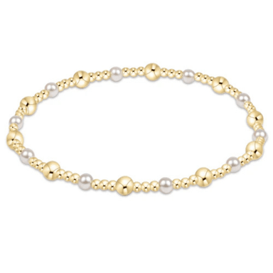 Enewton Gold Sincerity Pattern 4mm Bracelet - Pearl - Enewton
