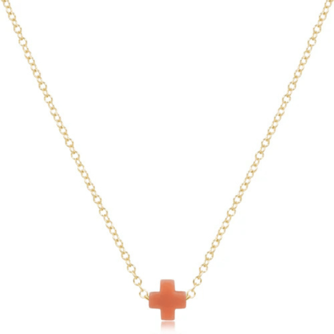 Enewton Gold Small Signature Cross Necklace - Enewton