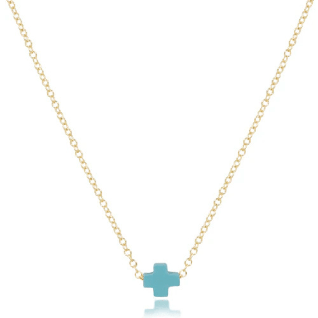 Enewton Gold Small Signature Cross Necklace - Enewton