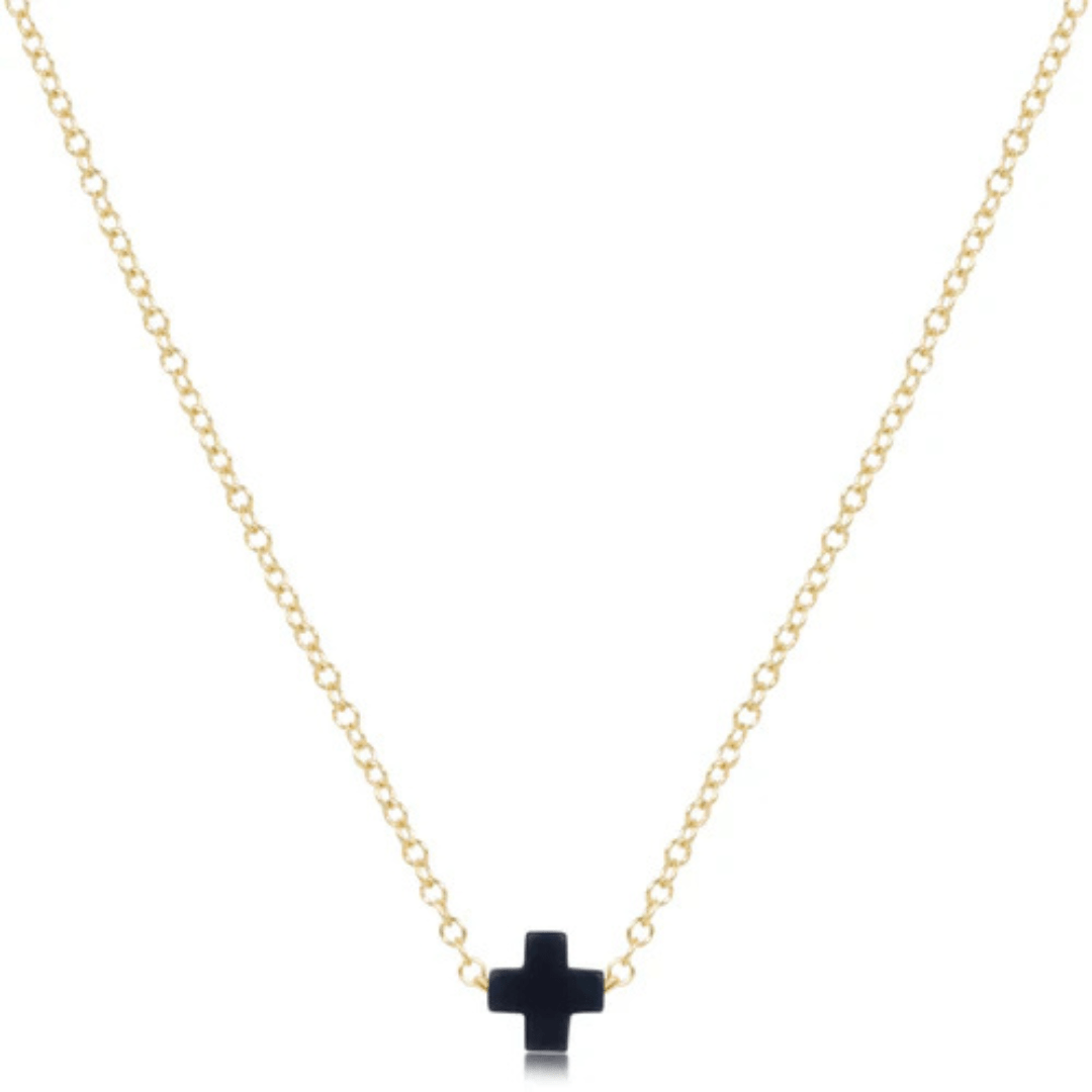 Enewton Gold Small Signature Cross Necklace - Enewton