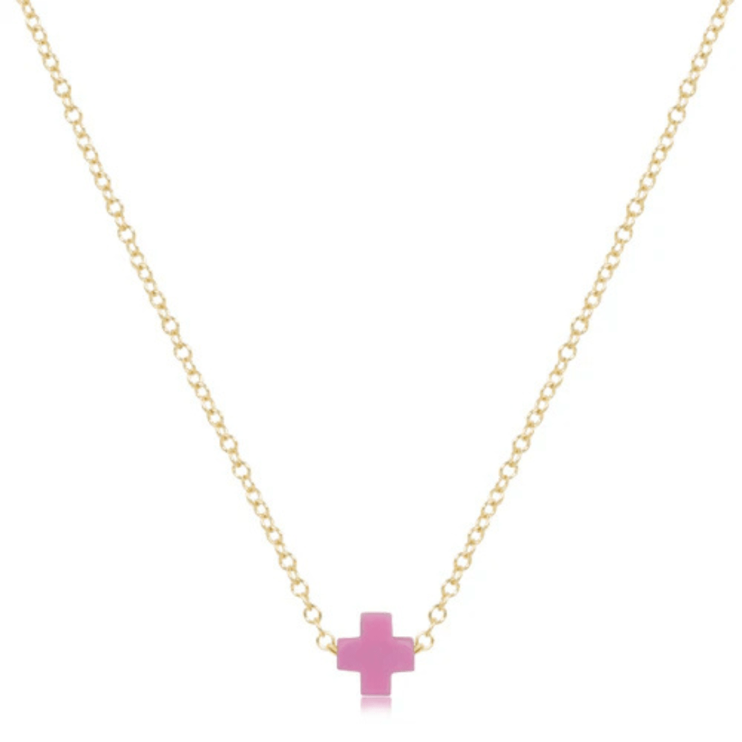 Enewton Gold Small Signature Cross Necklace - Enewton