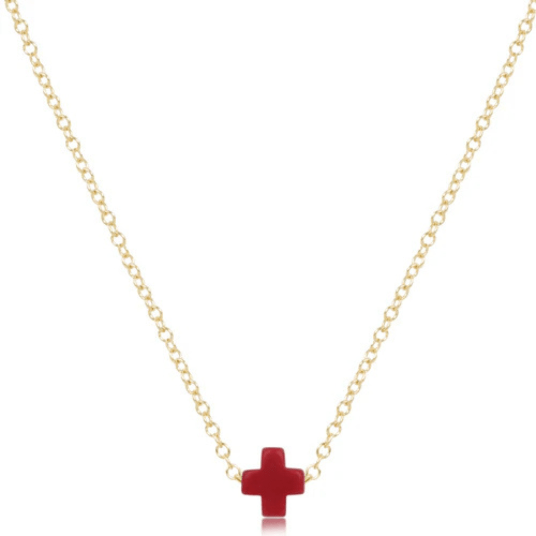 Enewton Gold Small Signature Cross Necklace - Enewton