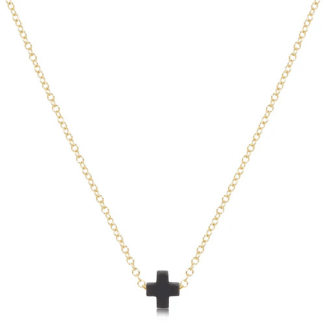 Enewton Gold Small Signature Cross Necklace - Enewton