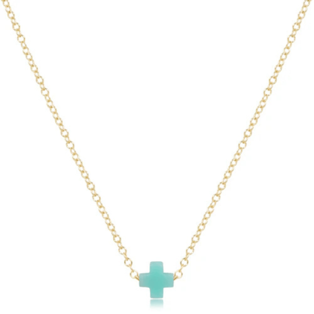 Enewton Gold Small Signature Cross Necklace - Enewton